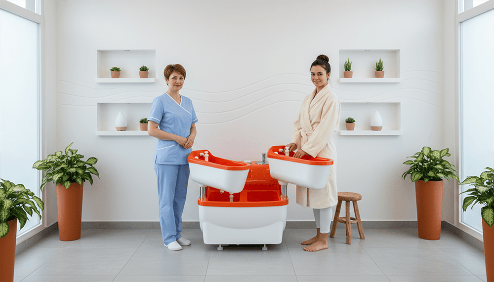 Ванна 4хкамерная для контрастных и электрогальванических процедур Tasman